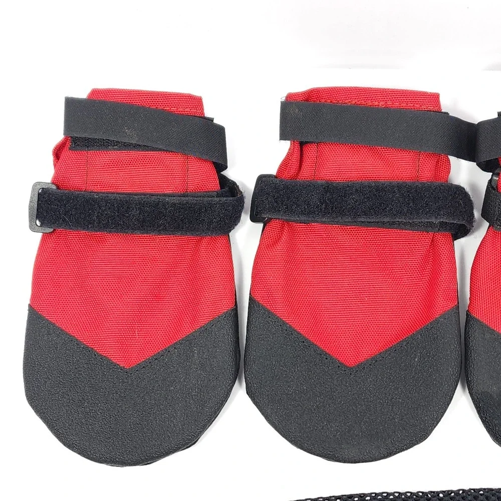 Ultra Paws Rugged Dog Boots Size X-Large Black & Red‎ Outdoor Protection